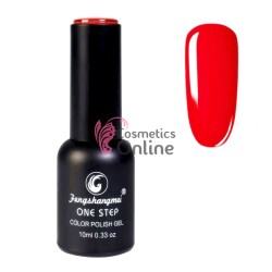 Oja semipermanenta FSM, ONE STEP Color UV/LED 10ml Cod 127 Rosu-Corai